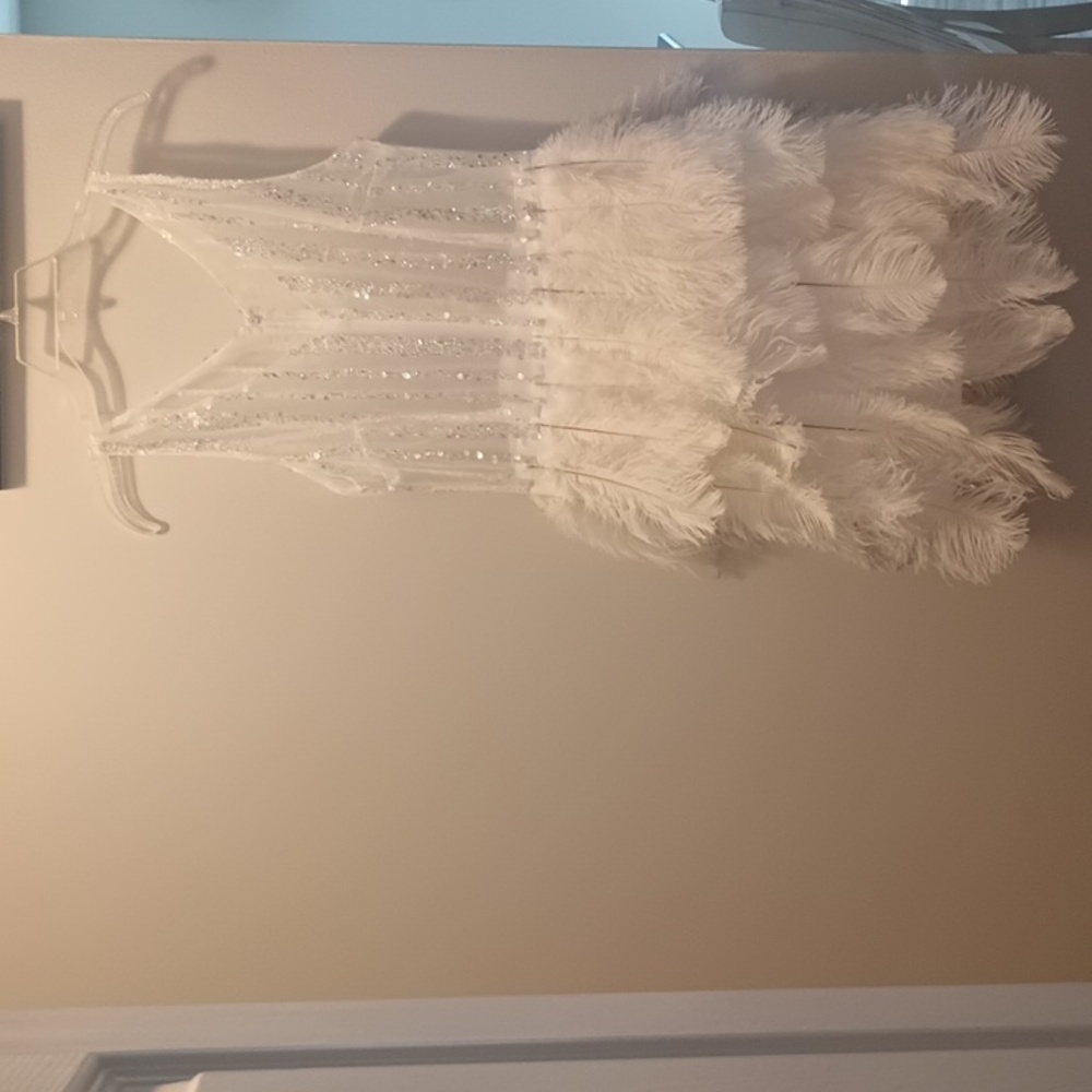 Sequence feather party dress size medium